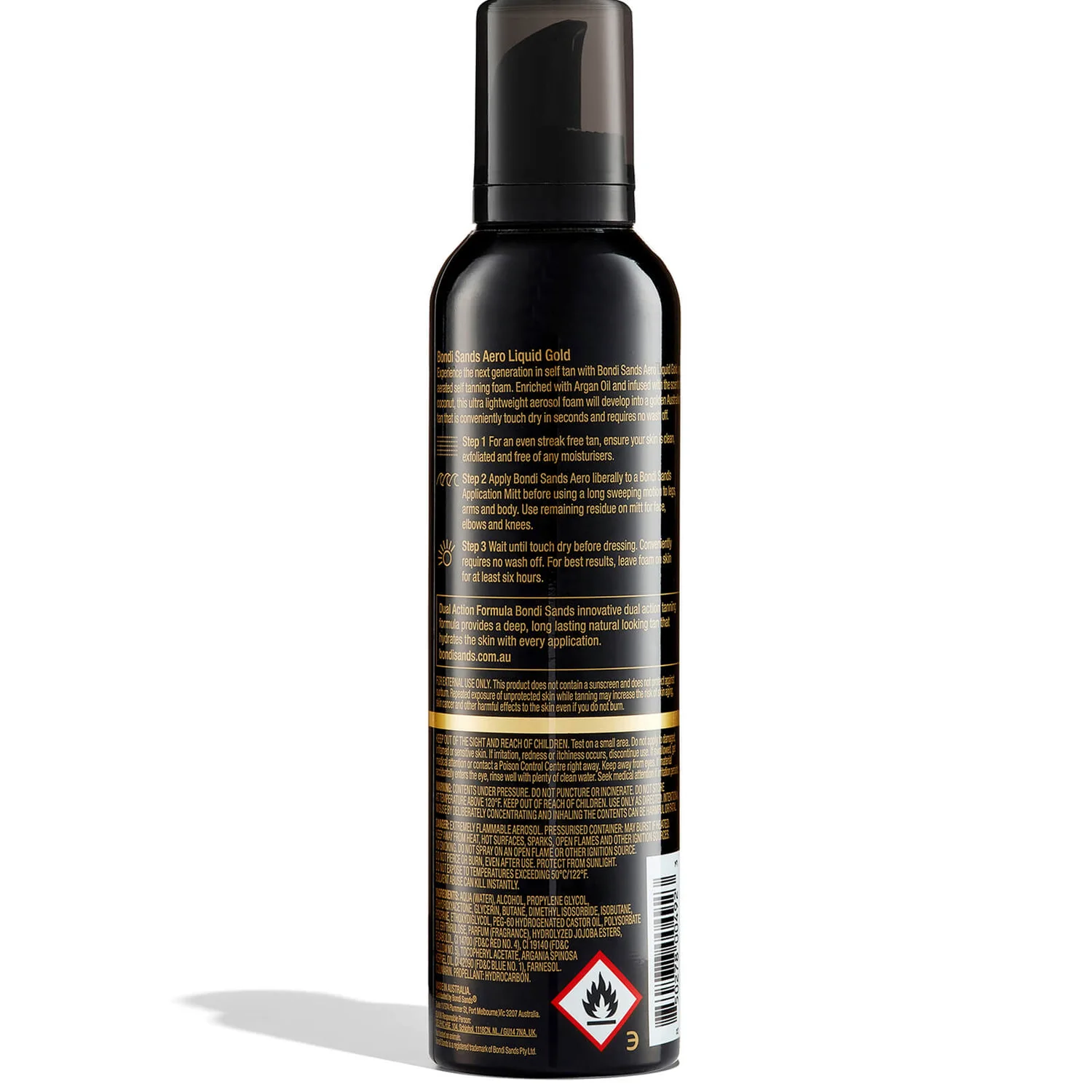 Bondi Sands Aero Self Tanning Foam - Liquid Gold 225ml 2 Bondi Sands Aero Self Tanning Foam - Liquid Gold 225ml - Image 2